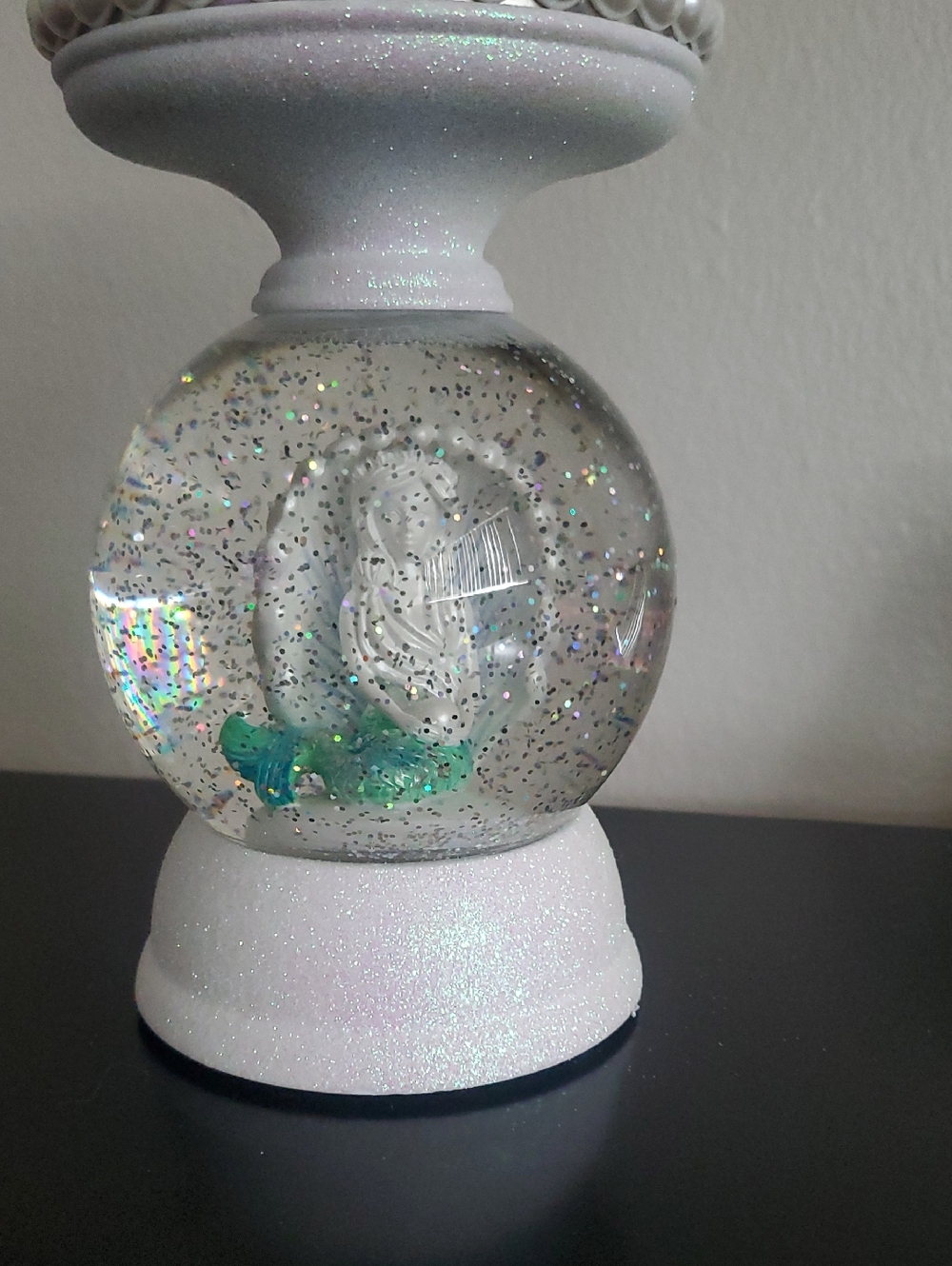 Iridescent White Glitter Light Up Mermaid Snow Globe Bath And Body Works